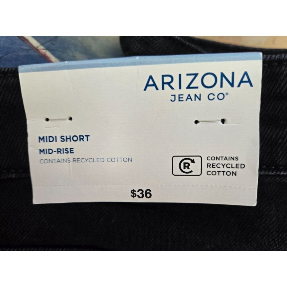 Arizona jean co midi short mid rise black record. Size 13 - Picture 8 of 8